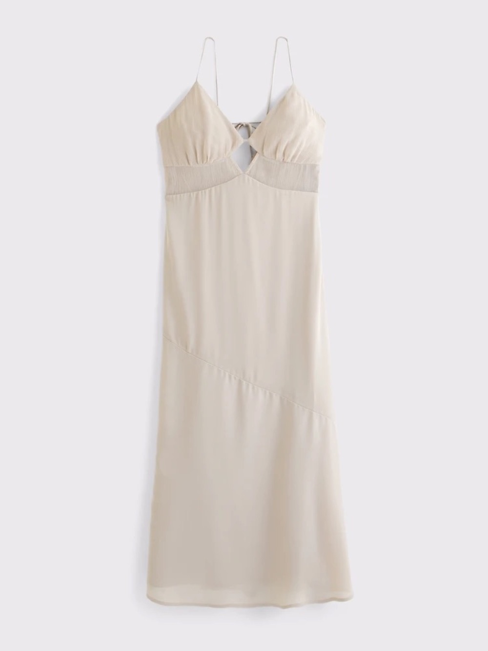 NWT Abercrombie Tie-Back Sheer Slip Midi Dress